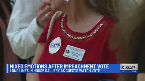 Mixed emotions after Paxton impeachment vote